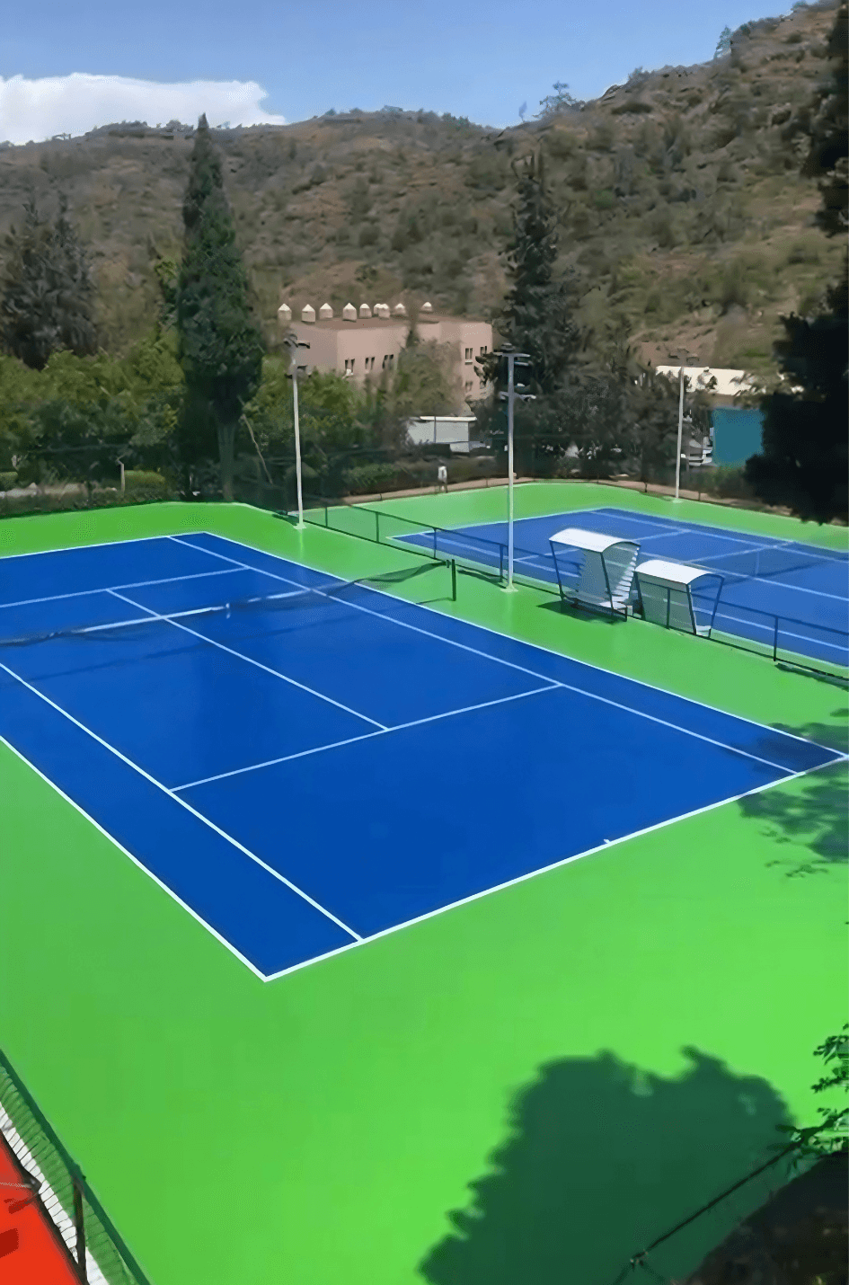 Tenis kortu uygulama sonrası