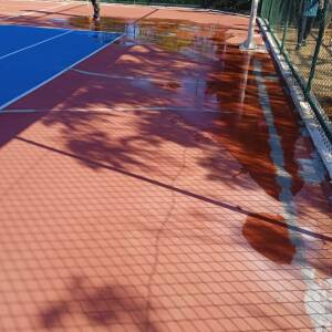 Tenis kort yakın çekim